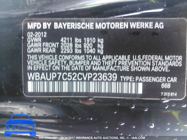 2012 BMW 128 I WBAUP7C52CVP23639 image 8