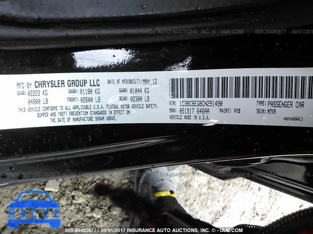 2012 Chrysler 200 1C3BCBEG8CN291490 image 8