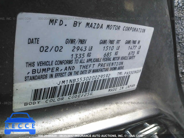 2002 Mazda MX-5 Miata JM1NB353020229592 image 8