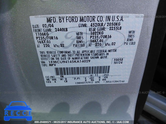 2005 Ford Escape 1FMCU94145KA14029 image 8