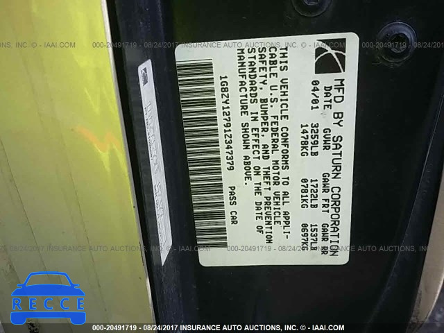 2001 Saturn SC2 1G8ZY12791Z347379 image 8