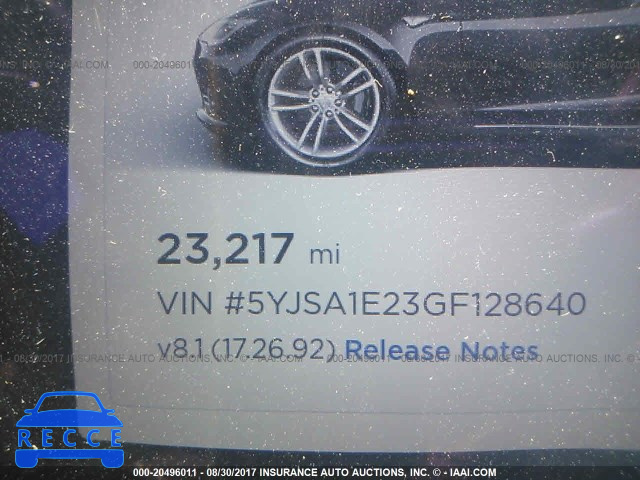 2016 TESLA MODEL S 5YJSA1E23GF128640 зображення 6