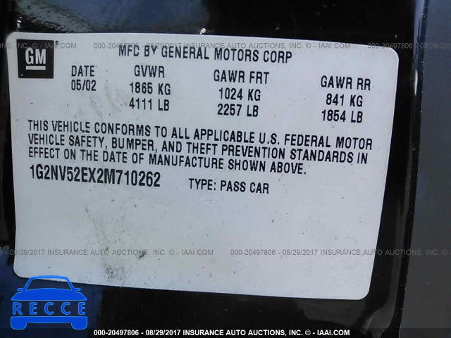 2002 Pontiac Grand Am GT1 1G2NV52EX2M710262 Bild 8