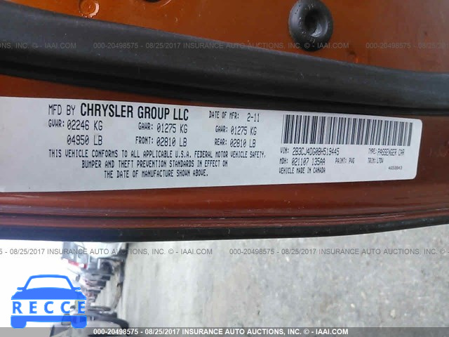 2011 Dodge Challenger 2B3CJ4DG0BH519445 Bild 8