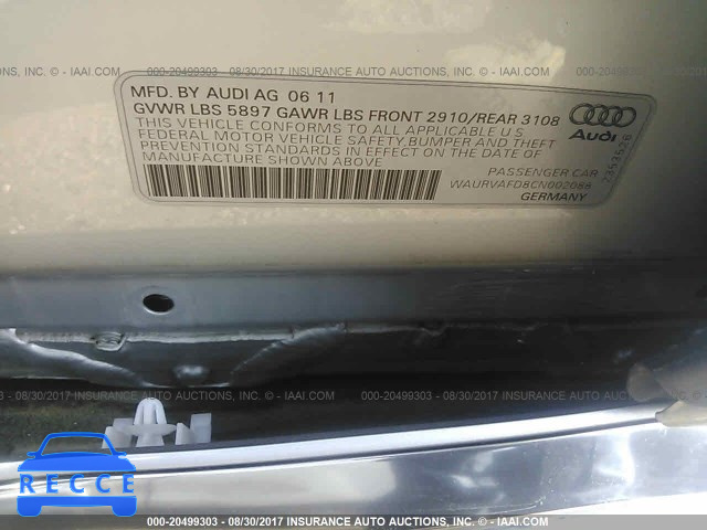 2012 Audi A8 L QUATTRO WAURVAFD8CN002088 image 8