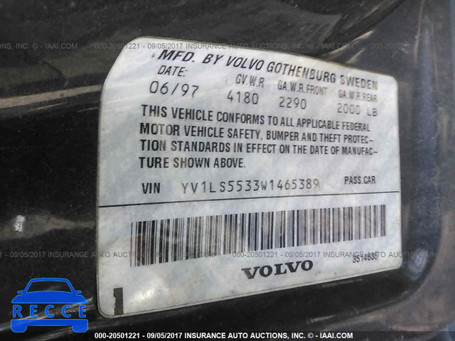 1998 Volvo S70 YV1LS5533W1465389 image 8