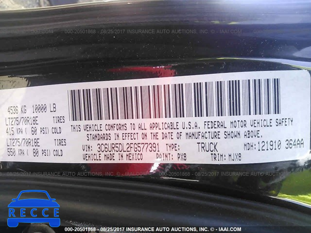 2015 RAM 2500 SLT 3C6UR5DL2FG577391 image 8