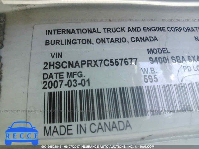 2007 INTERNATIONAL 9400 9400I 2HSCNAPRX7C557677 зображення 9