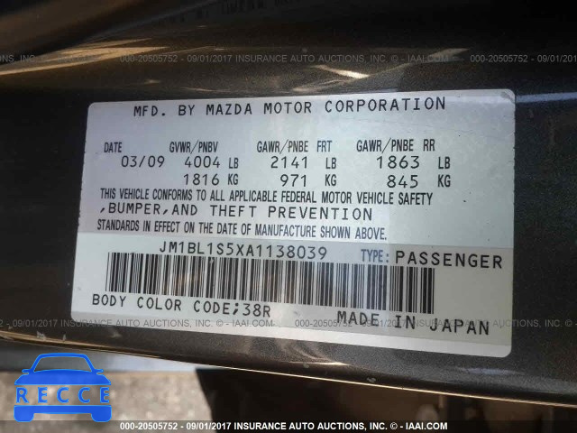 2010 Mazda 3 JM1BL1S5XA1138039 image 8