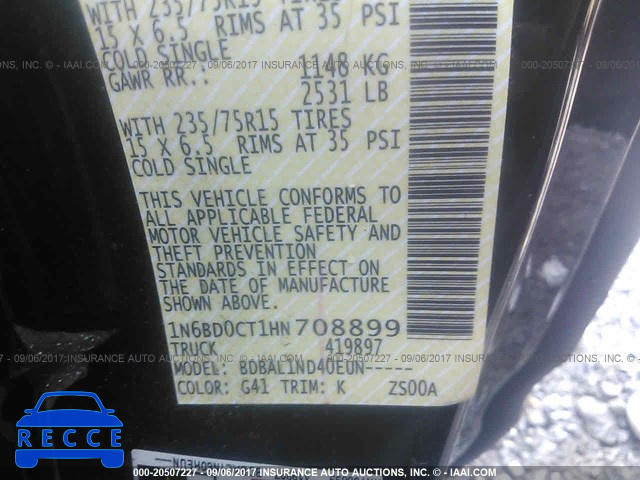 2017 NISSAN FRONTIER S/SV 1N6BD0CT1HN708899 image 8