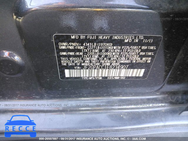 2014 SUBARU XV CROSSTREK JF2GPACC1E8234907 зображення 8
