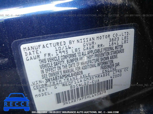 2017 NISSAN SENTRA 3N1AB7AP5HL645828 image 8