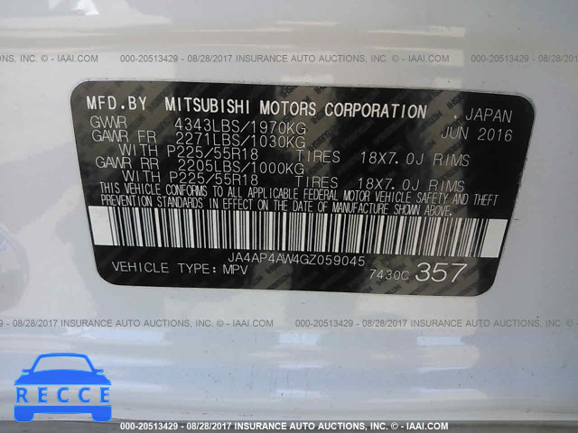 2016 MITSUBISHI OUTLANDER SPORT SEL/GT JA4AP4AW4GZ059045 image 8