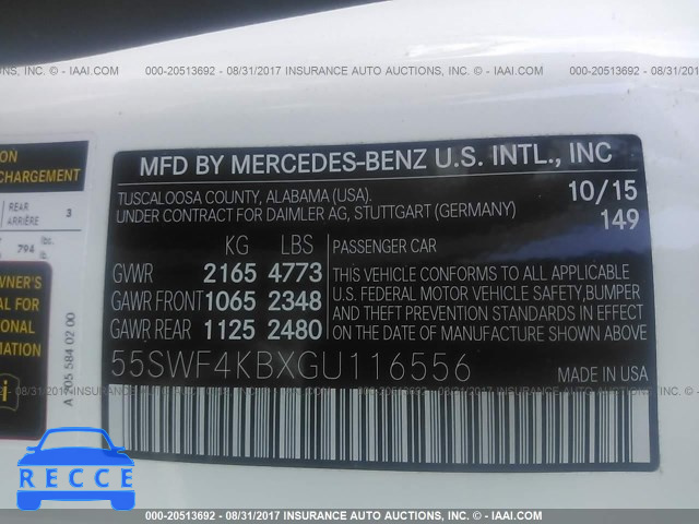 2016 Mercedes-benz C 300 4MATIC 55SWF4KBXGU116556 image 8