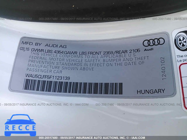 2015 Audi A3 PREMIUM PLUS WAU5CLFF5F1123139 Bild 8