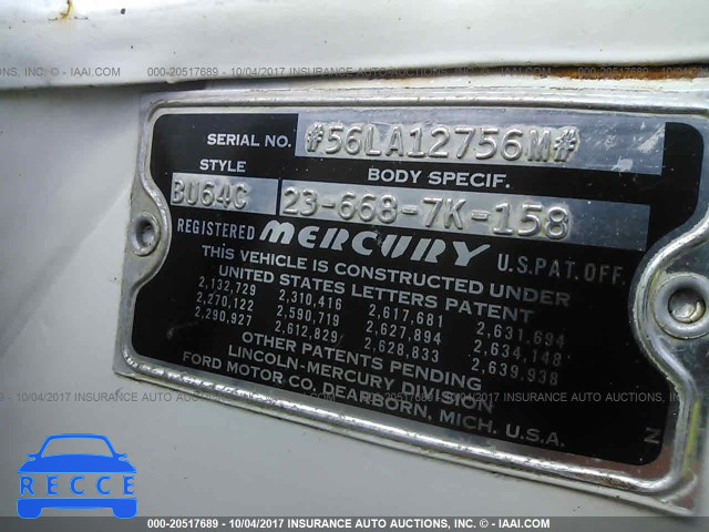 1956 MERCURY MONTEREY XXXXXXX56LA12756M image 8