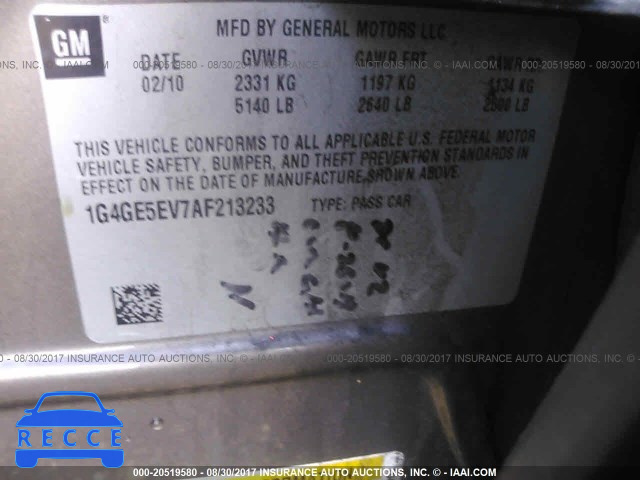 2010 Buick Lacrosse CXS 1G4GE5EV7AF213233 Bild 8