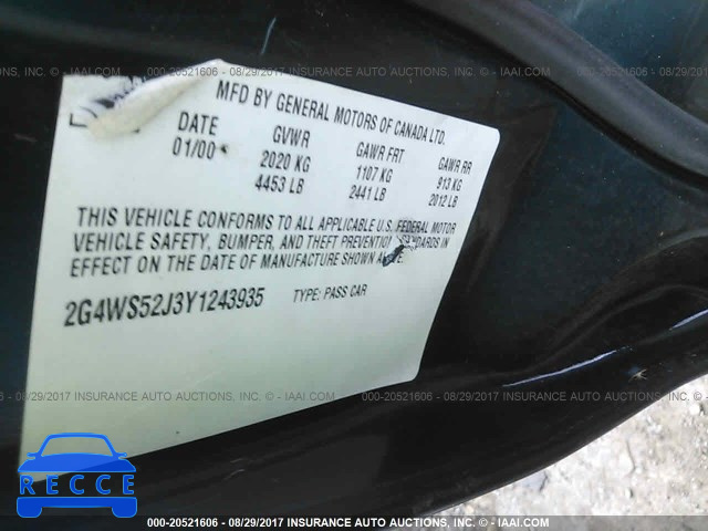 2000 Buick Century 2G4WS52J3Y1243935 image 8