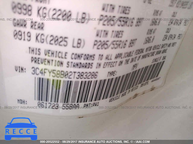 2002 Chrysler PT Cruiser 3C4FY58B02T383286 зображення 8