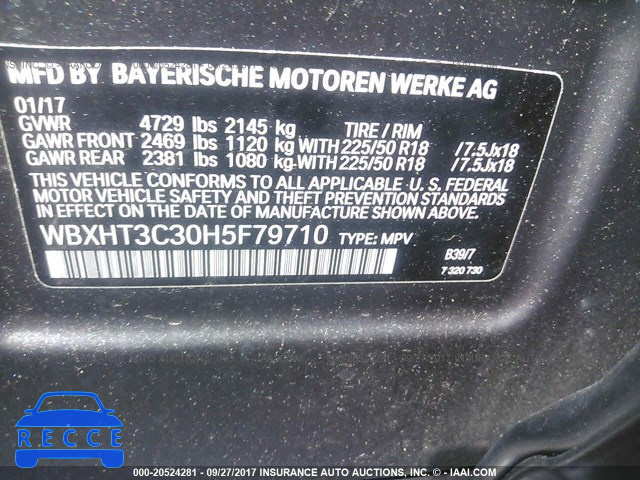 2017 BMW X1 XDRIVE28I WBXHT3C30H5F79710 Bild 8
