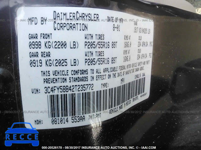 2002 Chrysler PT Cruiser TOURING 3C4FY58B42T235772 Bild 8