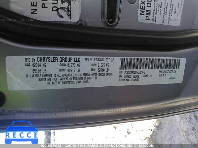 2013 Chrysler 300 2C3CCAAG8DH572378 image 8
