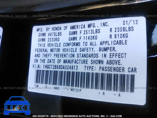 2013 HONDA ACCORD 1HGCT2B89DA004813 image 8