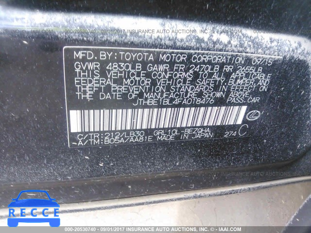 2015 Lexus GS 350 JTHBE1BL4FA018476 image 8