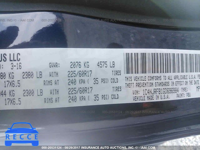 2016 Jeep Patriot 1C4NJRFB1GD696984 image 8