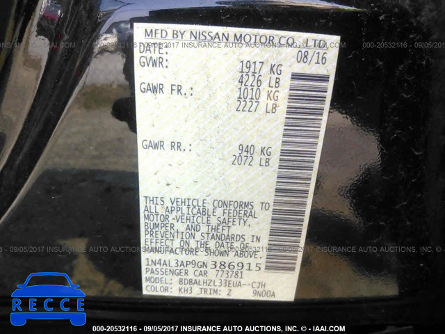 2016 Nissan Altima 1N4AL3AP9GN386915 image 8