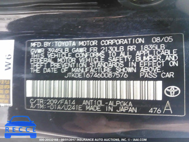 2006 Scion TC JTKDE167460087576 Bild 8
