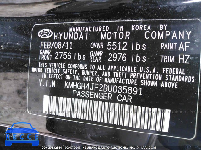 2011 Hyundai Equus SIGNATURE/ULTIMATE KMHGH4JF2BU035891 image 8