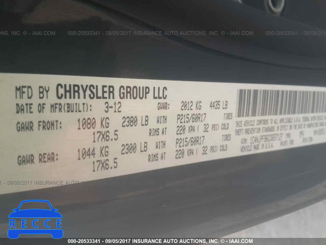 2012 Jeep Patriot 1C4NJPFB6CD657127 зображення 8