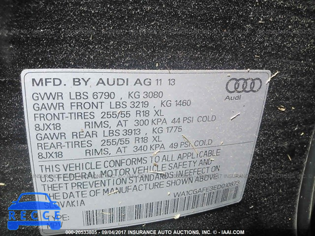 2014 Audi Q7 PREMIUM WA1CGAFE3ED010873 image 8