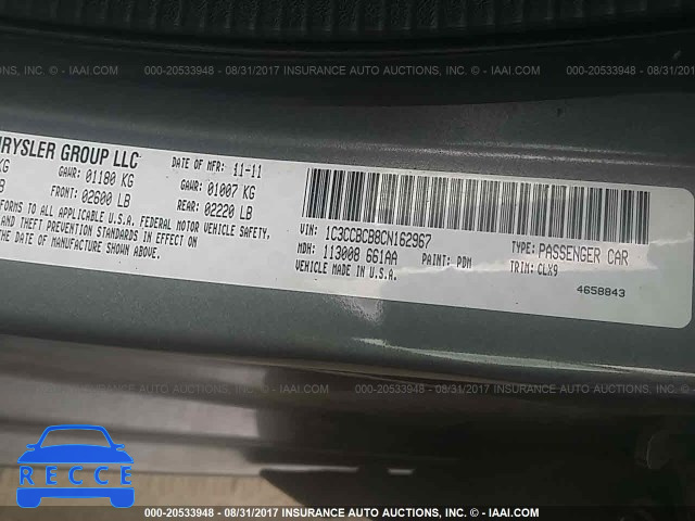 2012 Chrysler 200 1C3CCBCB8CN162967 image 8