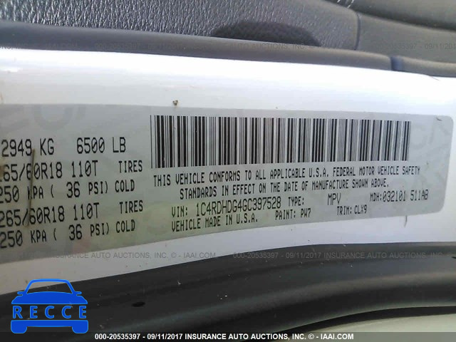 2016 Dodge Durango LIMITED 1C4RDHDG4GC397528 image 8