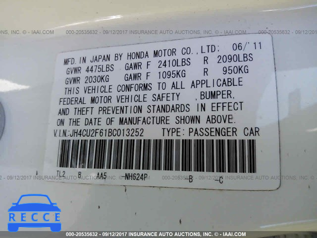 2011 Acura TSX JH4CU2F61BC013252 Bild 8