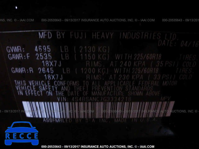 2016 Subaru Outback 2.5I LIMITED 4S4BSANC7G3334218 image 8