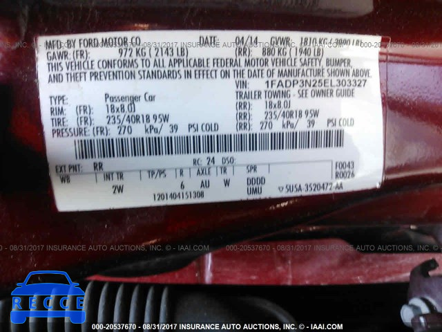 2014 Ford Focus 1FADP3N25EL303327 image 8