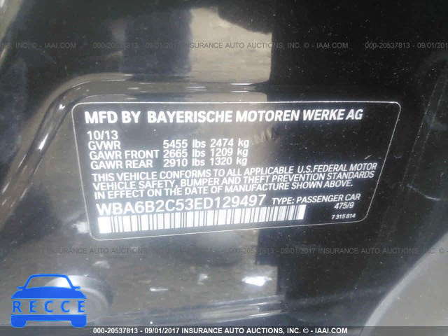2014 BMW 650 I/GRAN COUPE WBA6B2C53ED129497 Bild 8
