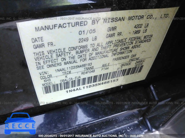 2005 Nissan Altima 1N4AL11D35N466153 image 8