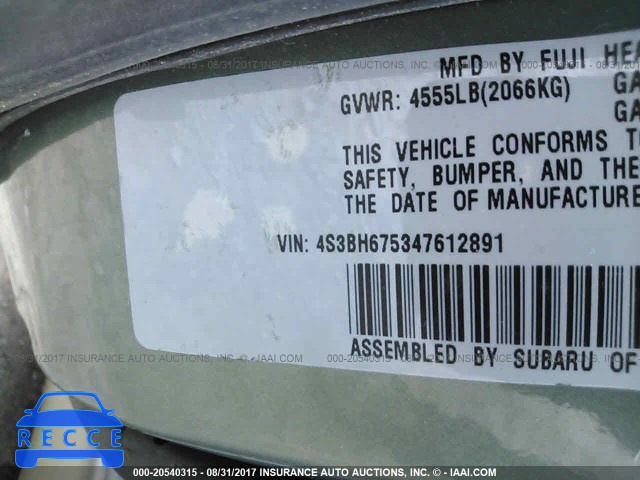 2004 Subaru Legacy OUTBACK AWP 4S3BH675347612891 image 8