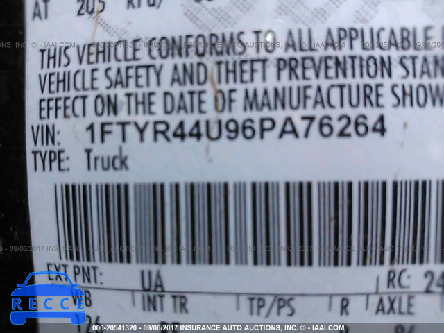 2006 Ford Ranger 1FTYR44U96PA76264 image 8