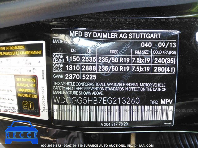 2014 Mercedes-benz GLK WDCGG5HB7EG213260 image 8