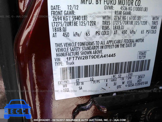 2013 Ford F250 SUPER DUTY 1FT7W2BT9DEA41445 image 8