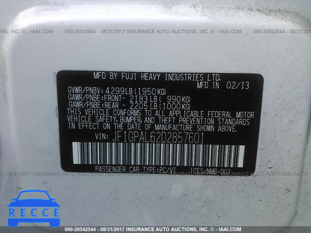 2013 Subaru Impreza JF1GPAL62D2857601 Bild 8