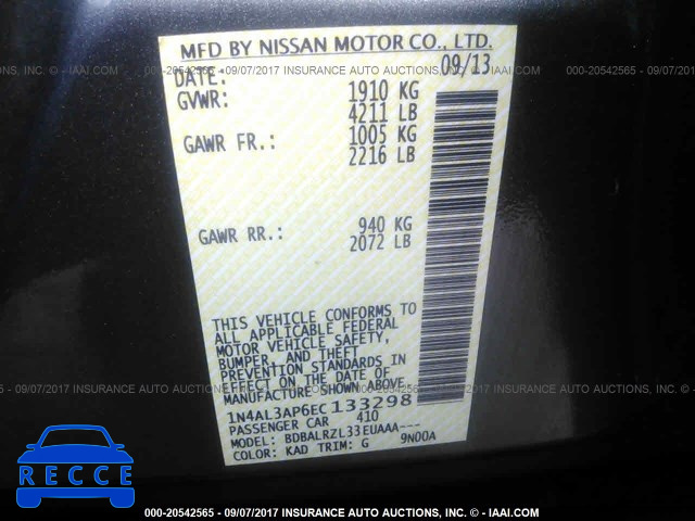 2014 NISSAN ALTIMA 1N4AL3AP6EC133298 image 8