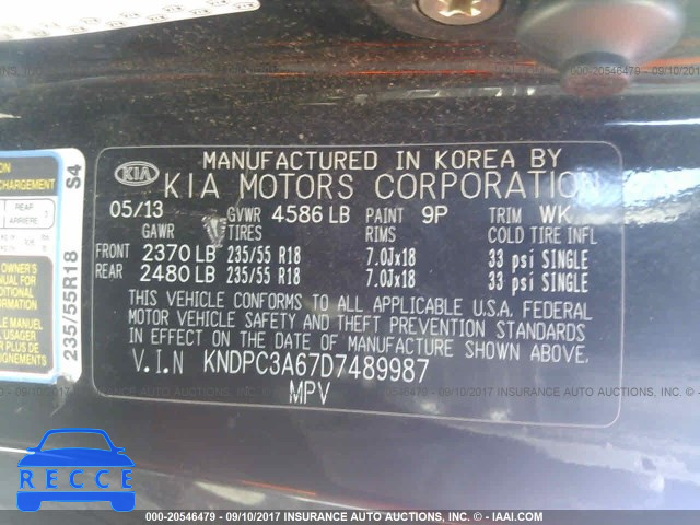 2013 KIA Sportage SX KNDPC3A67D7489987 image 8