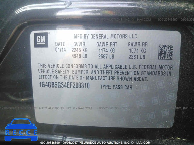 2014 Buick Lacrosse 1G4GB5G34EF208310 image 8