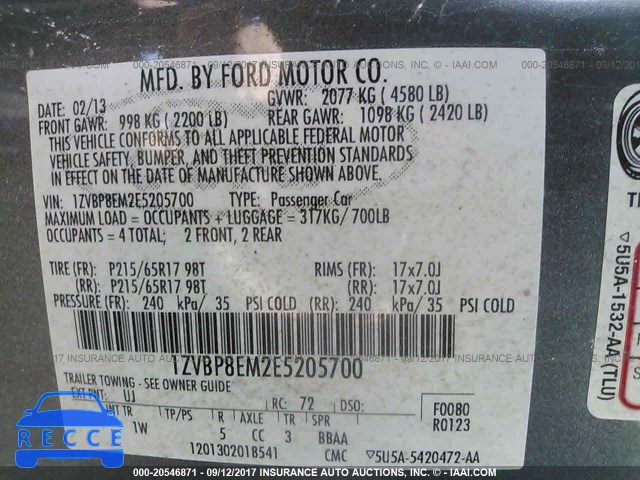 2014 Ford Mustang 1ZVBP8EM2E5205700 image 8